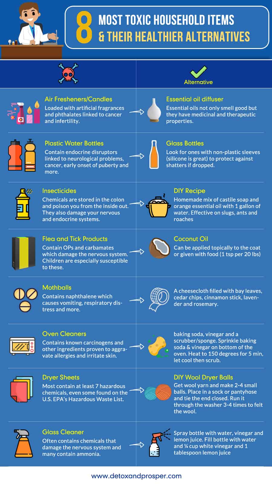 non-toxic household items infographic