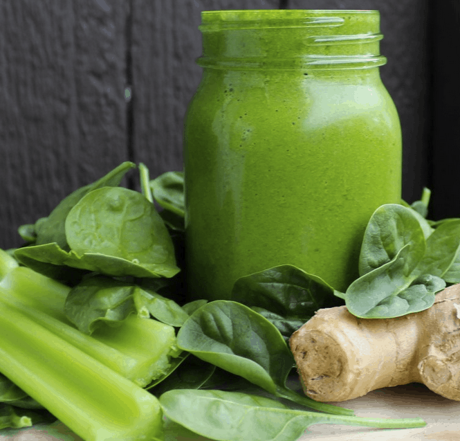 ginger spinach detox smoothie